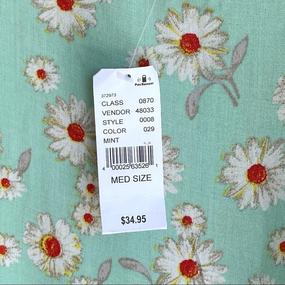 LA HEARTS from PACSUN top mint peplum daisy print NWT size Medium - Picture 5 of 7